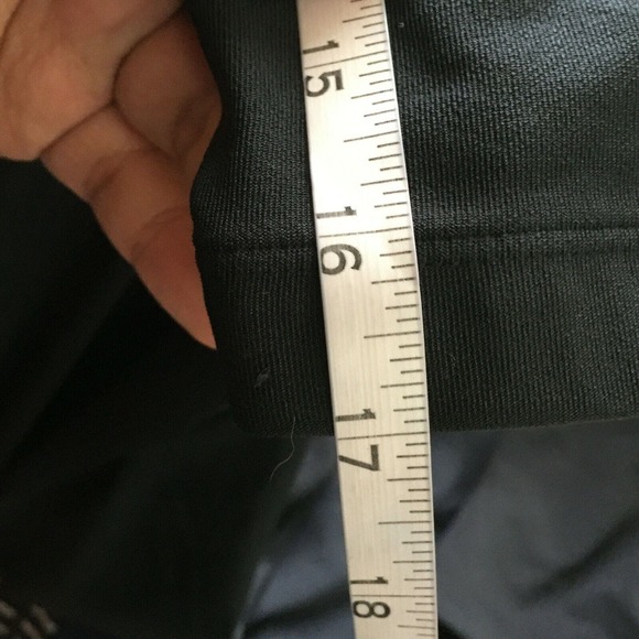 Nike Dri Fit Leggings Women Sz M Black Stretch Knit Capri Cropped Athletic Pant - Picture 10 of 11